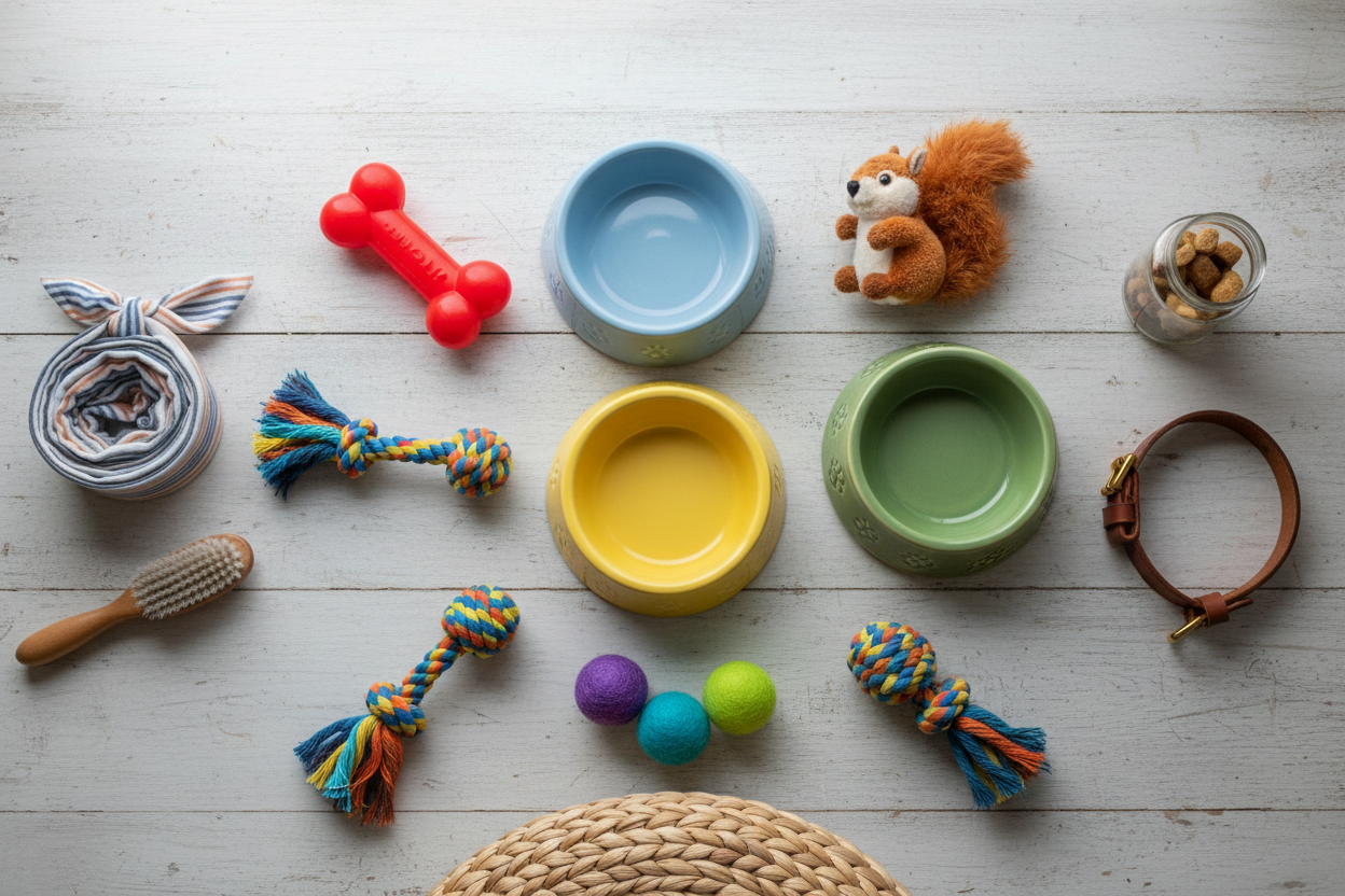 Organized Pet Food and Toys